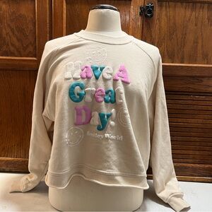 Cream Smiley World Sweatshirt